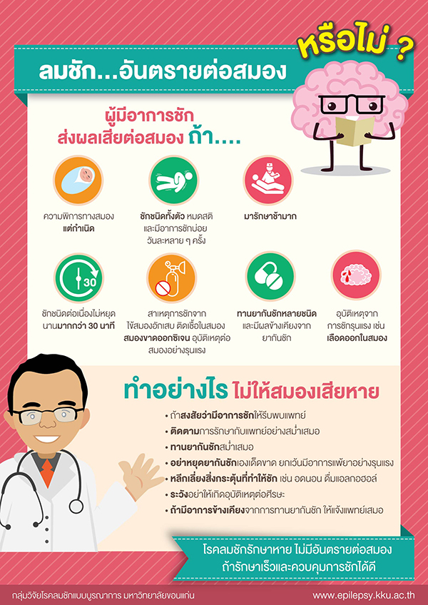 ลมชักอันตรายต่อสมองหรือไม่
